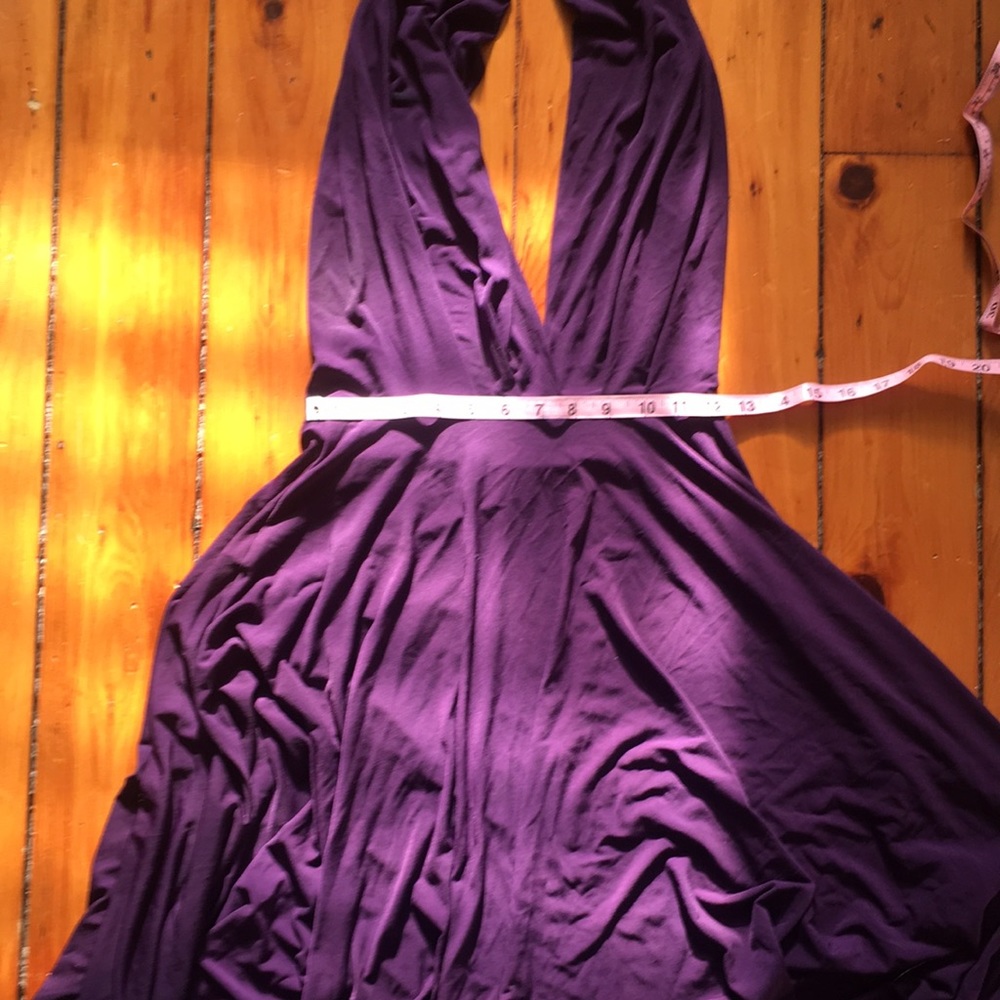 Von Vonni Short Transformer Wrap Dress One Size in Eggplant